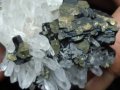 №192,Кварц,Планински кристал,Кварцова друза с халкопирит и сфалерит,Quartz Bulgaria,BGminerals,, снимка 7