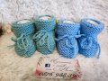 Бебешки терличета ръчно плетени чорапки буйки, снимка 2