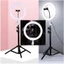 Професионална LED Селфи ринг лампа 210см, с дистанционно и стойка, снимка 1