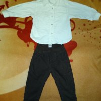 Риза Hama и джинси Baley Club за 10 лв/р. 80 см (1г.), снимка 1 - Комплекти за бебе - 27985045