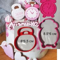 Кантар часовник пластмасов резец форма за тесто бисквитки за бебешка погача раждане , снимка 1 - Форми - 28248360