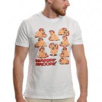 Нова мъжка забавна тениска с трансферен печат MAKIN' BACON с прасета, снимка 8 - Тениски - 37663896