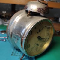 Немски Механичен Часовник Будилник Хамбург Американ , снимка 6 - Антикварни и старинни предмети - 37113103