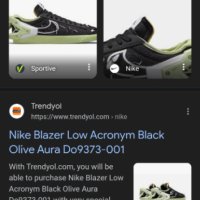 Nike x Acronym Blazer Low Black Olive Aura Mens Size 44/28 UK 9 US 10 НОВО! ОРИГИНАЛ! Мъжки Кецове!, снимка 2 - Кецове - 44067559