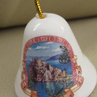 Порцеланова камбанка-5 см-сувенир от Улан Уде-Русия, снимка 1 - Други ценни предмети - 32321236