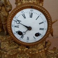 Старинен френски каминен/бодуарен часовник-работещ, снимка 2 - Антикварни и старинни предмети - 34946431