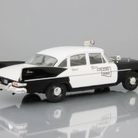 Plymouth Savoy полиция Оклахома 1955 - мащаб 1:43 на ДеАгостини модела е нов в блистер, снимка 2 - Колекции - 34585251