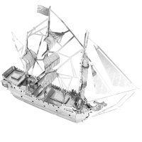 3D лазерно изрязан металeн пъзел Black Pearl Pirate Ship - Направи си сам., снимка 7 - Пъзели - 43156990