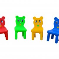Детски пластмасови столчета Мечета, снимка 1 - Други - 26534600