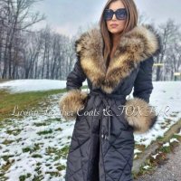 Луксозни дамски палта от естествена кожа и естествен косъм лисица, снимка 9 - Якета - 35487273