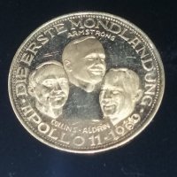 Юбилейна златна монета Apollo 11, снимка 1 - Нумизматика и бонистика - 37382654