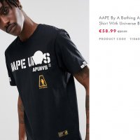 Мъжка тениска AAPE By A Bathing Ape T-Shirt With Universe Back Print, снимка 4 - Тениски - 26522056