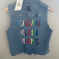 Дънков елек Calvin Klein Jeans, снимка 3 - Елеци - 38226209