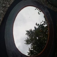 Ретро елепсовидно огледало, снимка 3 - Огледала - 38196841