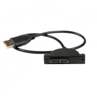 Адапторен кабел USB към 13Pin Slimline SATA Laptop CD/DVD Rom 13-Pin 13ПИНА 13-пин Optical Drive, снимка 7 - Части за лаптопи - 27012441