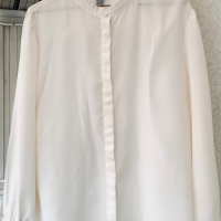 Разкошна копринена риза/блуза цвят екрю ( айвъри), снимка 4 - Ризи - 44846261