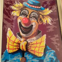 Гоблен клоун, снимка 1 - Антикварни и старинни предмети - 39861733
