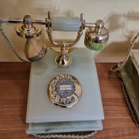Старинен ретро домашен телефон POST DFeAp 320 от бронз и мрамор, снимка 8 - Други ценни предмети - 43021180