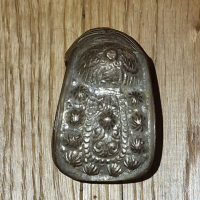 Сребърна възрожденска религиозна  гривна рогатка, снимка 3 - Антикварни и старинни предмети - 44846629
