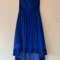 Турско синя рокля без презрамки 💙, снимка 1 - Рокли - 44016855