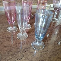 Антикварни ретро чаши от цветно стъкло , снимка 3 - Антикварни и старинни предмети - 42931138