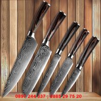 Нож дамаска стомана - код 2564, снимка 14 - Прибори за хранене, готвене и сервиране - 28262913