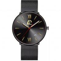 Модни мъжки минималистични часовници Луксозен мрежест колан от неръждаема стомана Кварцов ръчен часо, снимка 1 - Други - 36698939