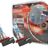 Халогенни крушки OSRAM NIGHT BREAKER LASER +150% H11 к-т/2 бр./, снимка 1 - Аксесоари и консумативи - 40401246