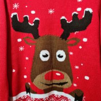 Коледен пуловер с елен, снимка 2 - Блузи с дълъг ръкав и пуловери - 42948222