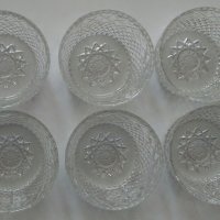 Комплект 6 броя красиви кристални купички , снимка 2 - Чинии - 38588454