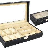Луксозна кутия за съхранение на часовници и очила, снимка 2 - Декорация за дома - 43122183