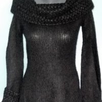 Ангорски мохерен пуловер с шал яка "MNG" basics Mango / голям размер , снимка 4 - Блузи с дълъг ръкав и пуловери - 12414270