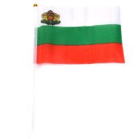 малко знаменце с герб размер 14/21, снимка 1 - Български сувенири - 43766053
