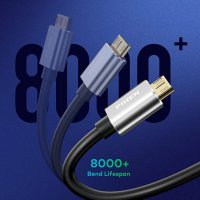 PIHEN Micro B към USB 3.0 кабел за данни и зареждане, алуминиеви глави, позлатени конектори - 150 см, снимка 5 - USB кабели - 40122359