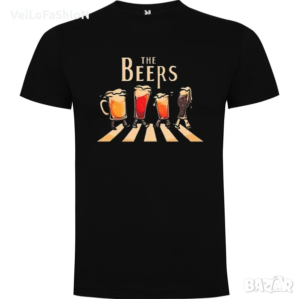 Нова забавна мъжка тениска с Бири - The Beers - Abbey Road Parody , снимка 1