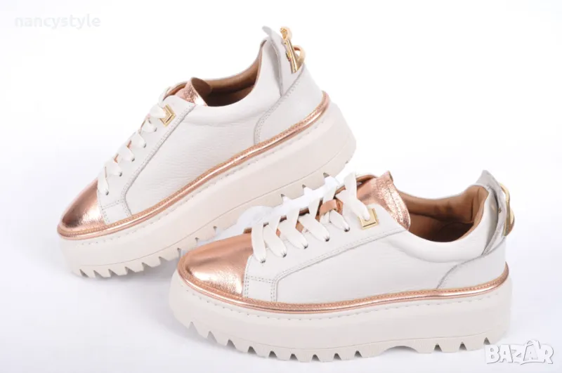 НОВО! Дамски обувки от естествена кожа - Високо ходило, снимка 1