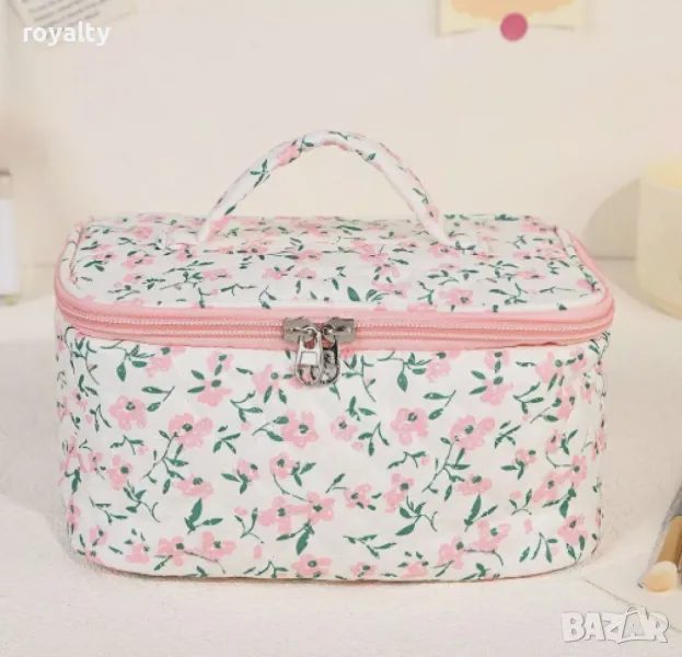 Флорална чанта за гримове, снимка 1