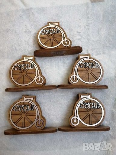 Дървени салфетници 5 броя. , снимка 1