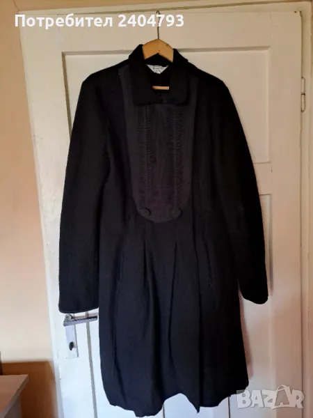 Продавам черно палто, марка Noa Noa, черно вълнено букле, снимка 1