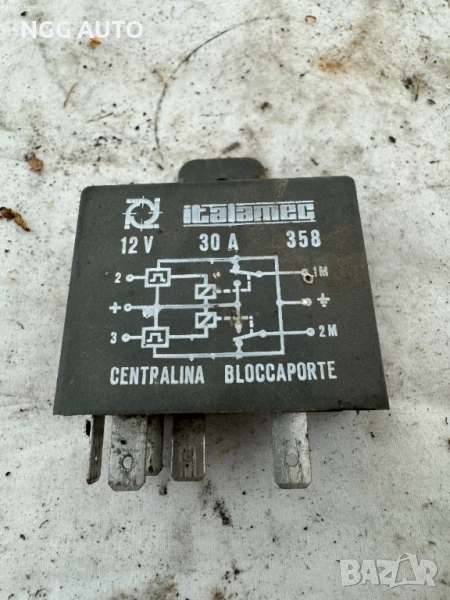 реле централно заключване, italamec, 12V, 30A, 358, Centalina Bloccaporte, снимка 1