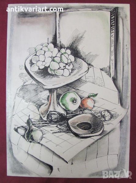 Стара Оригинална Картина натюрморт, снимка 1