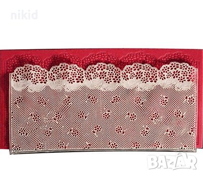 Грамадна дантела на цветя килим подложка силиконов молд форма за украса торта гъмпейст захарна, снимка 1