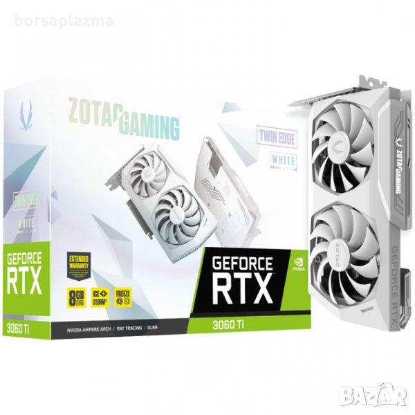 ZOTAC GAMING GeForce RTX 3060 Ti Twin Edge White Edition, 8192 MB GDDR6X, снимка 1