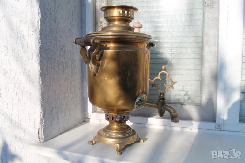 Месингов самовар за чай, снимка 1