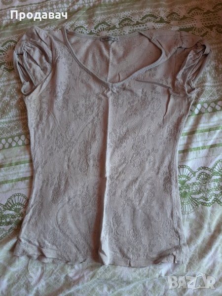 Сива блузка с къс ръкав Terranova, снимка 1