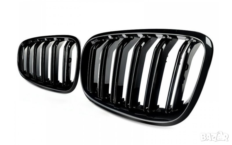 Двойни черни бъбреци за BMW X5 E70 / X6 E71 пиано лак, снимка 1