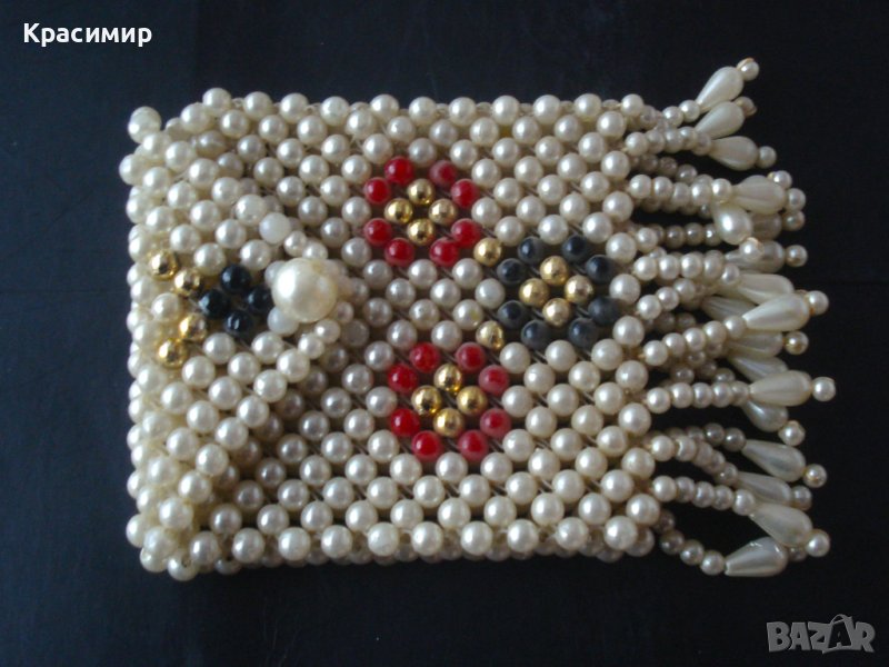 РЕТРО ДАМСКО ПОРТМОНЕ С МЪНИСТА, снимка 1