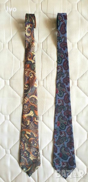 КАТО НОВИ Копринени ретро вратовръзки от 80-те години, снимка 1
