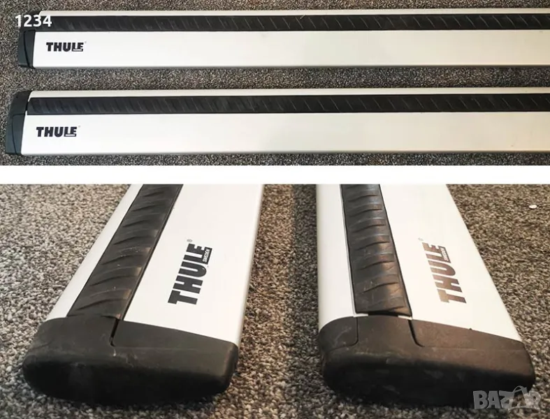 Алуминиеви напречни греди THULE рейки WING BAR Evo 135 (140) cm рейлинги, снимка 1
