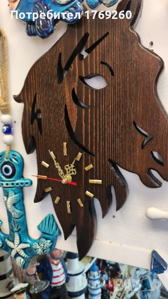 продавам дървен часовник Кон!, снимка 1